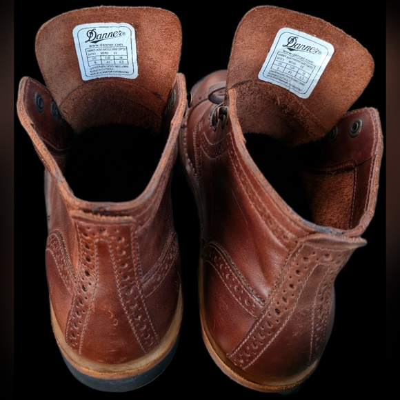 Danner Jack II Brogue Boots - Dare Coffee Brown Leather - Size 9 - Picture 7 of 8